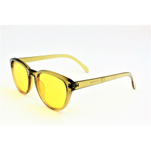 Lunettes de soleil brillantes transparentes en jaune à la mode Vintage Vintage - 16308